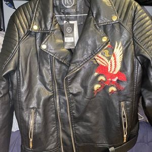 Faux leather jacket